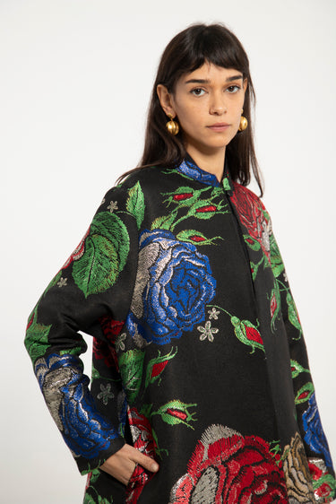 Dima Jacquard Floral Coat