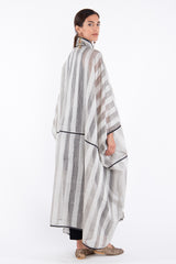 Marrakech Cotton Silk Silver Abaya