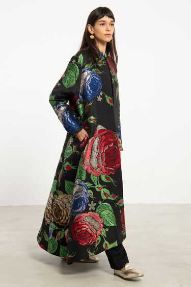 Dima Jacquard Floral Coat