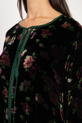 Youmna Velvet Dark Floral Dress