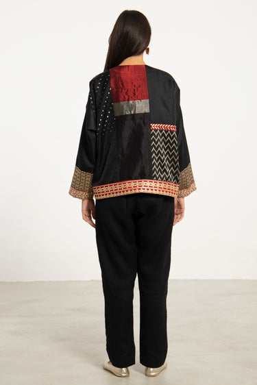 Hanadi Silk Jacquard & Brocade Patchwork Jacket