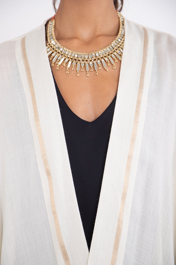 Foulard Wool White Abaya