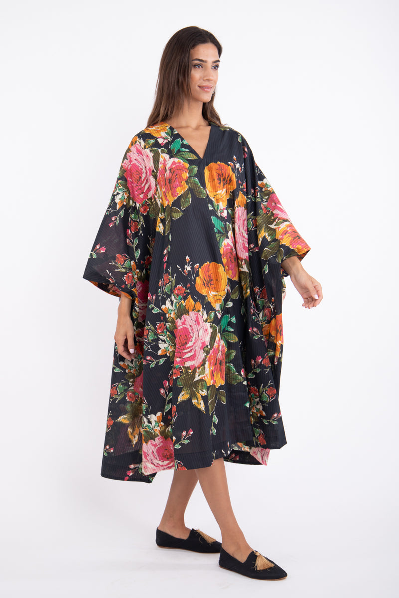 Fahed Cotton Floral Jellaba