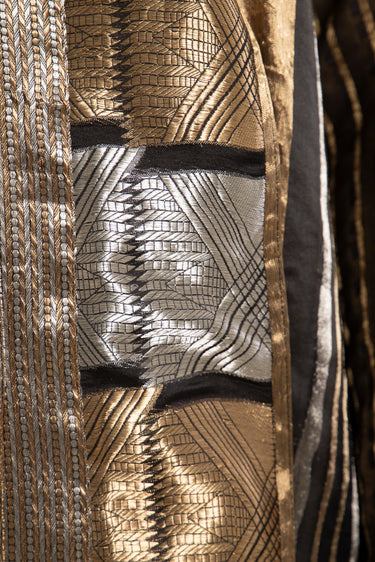 Chouf Handwoven Silk Gold & Silver Dress