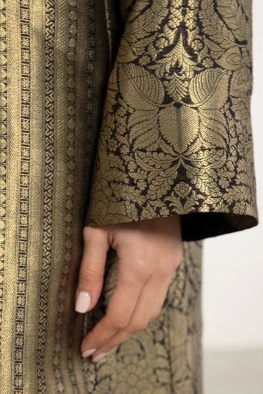 Dananir Cotton Silk Black & Gold Set