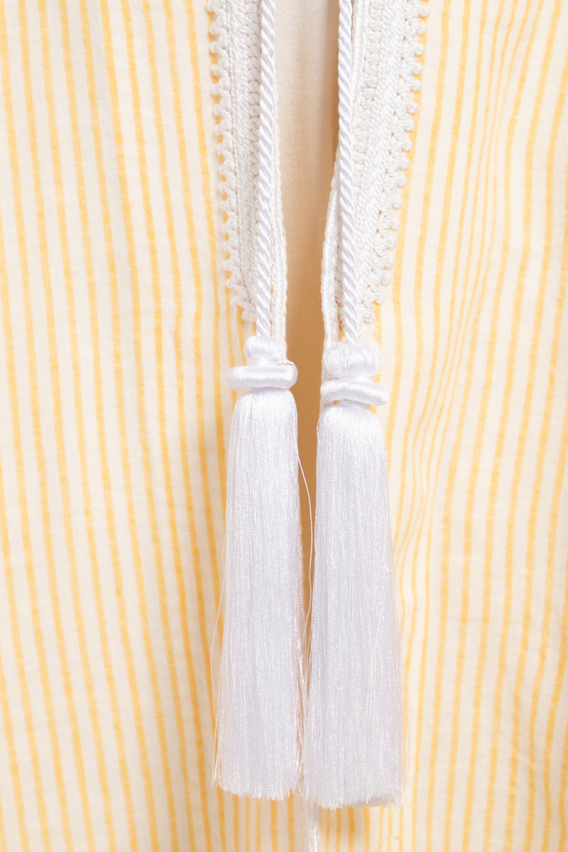 Classic Linen Striped Poncho