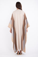 Loro Piana Cashmere & Wool Panels Earth Abaya