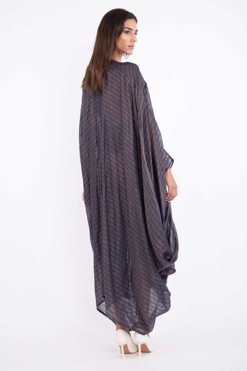 Farah Silk Navy Gown