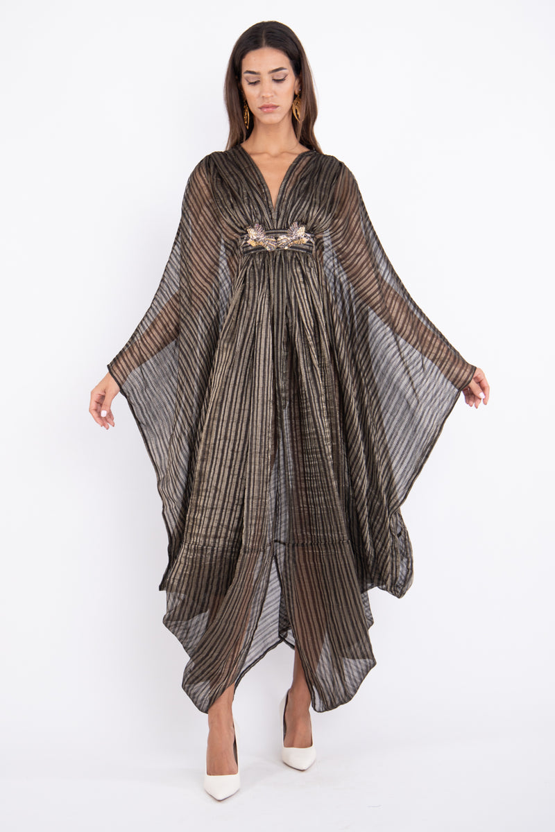Farah Silk Gold Gown
