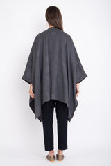 Loro Piana Wool Charcoal Poncho