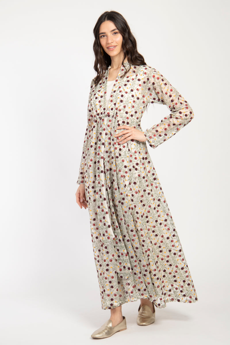 Rayan Cotton Embroidered Polka Floral Set