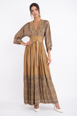 Sharifa Cotton Silk Honeycomb#3 Dress