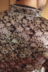 Kawas Silk Brocade Gold & Silver Jacket