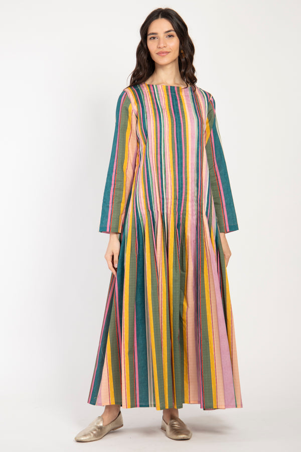 Lea Cotton Dress – Multicolor Stripe