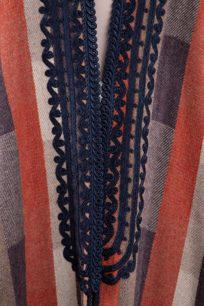 Classic Wool Striped Abaya