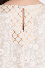 Rose Silk Embroidered Sequins Beige Dress