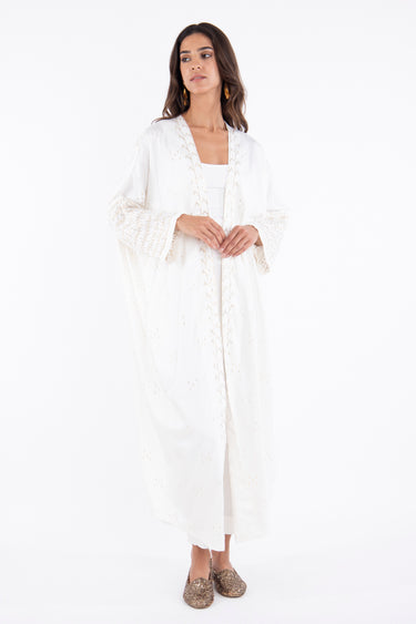 Cotton White Gold Tareq Abaya