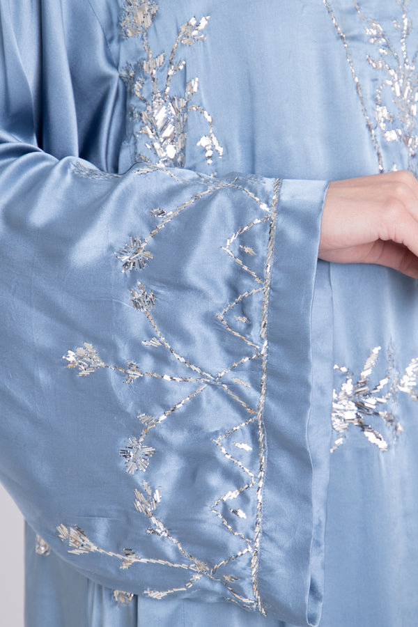 Malak Silk Tareq Baby Blue Dress