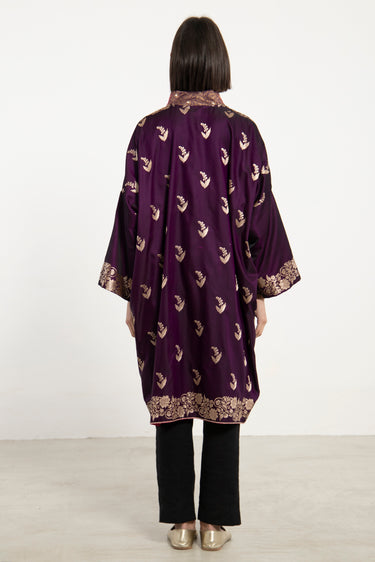 Khalida Silk Purple Abaya
