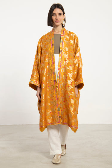 Khalida Silk Yellow Abaya