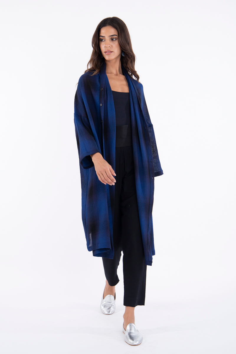 Sofia Cotton Navy Ombré Jacket