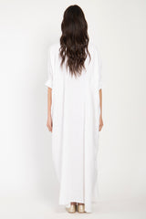 One-Of-A-Kind Helen Linen Sunflower & Bird Dress