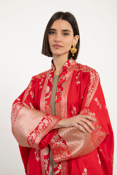 Khalida Silk Red Abaya