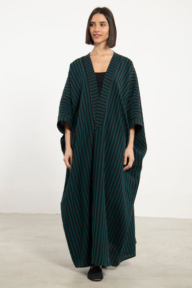 Mona Linen Stripe Abaya
