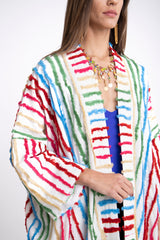 Tilal Cotton Multicolor Fringes Abaya