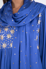 Edouard Silk Royal Blue Scarf