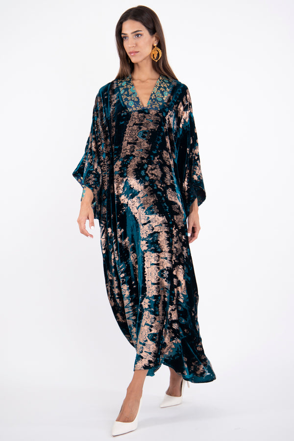 Adan Velvet Brushstrokes Dress