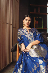 One-Of-A-Kind Rania Silk Royal Blue Dress