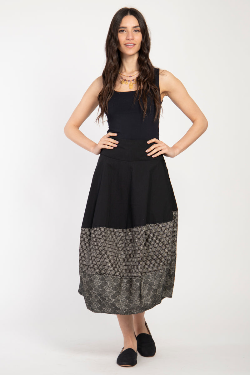Hawwa Cotton & Silk Brocade Skirt