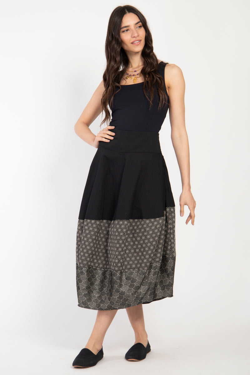 Hawwa Cotton & Silk Brocade Skirt