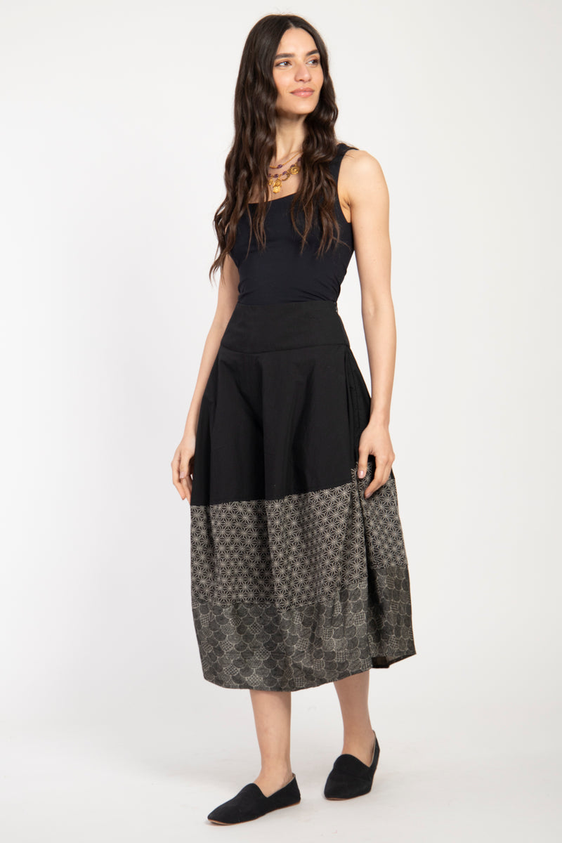 Hawwa Cotton & Silk Brocade Skirt