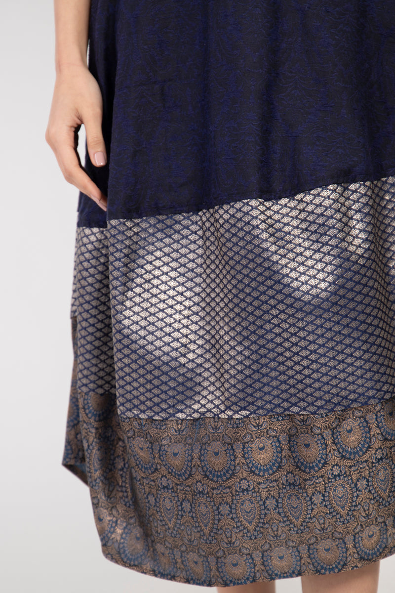 Hawwa Cotton & Silk Brocade Skirt