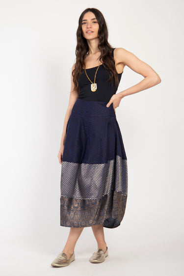 Hawwa Cotton & Silk Brocade Skirt