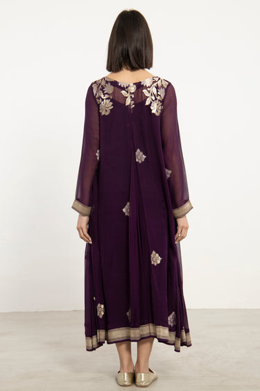 One-Of-a-Kind Souraya Aubergine Dress
