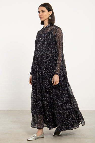 Louna Silk Polka Dot Dress