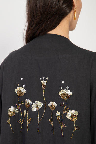 Carthage Hand Embroidered Black Abaya
