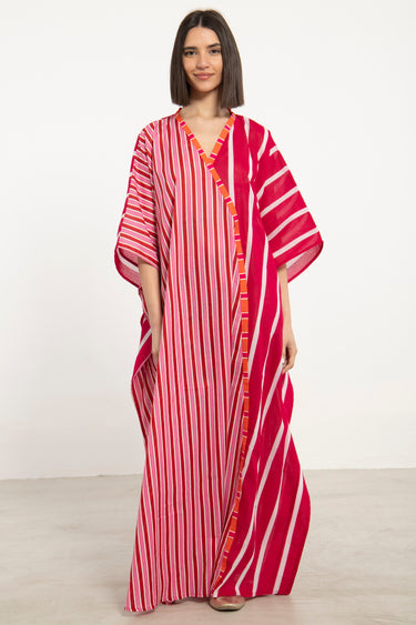 Kawkab Cotton Red Jellaba