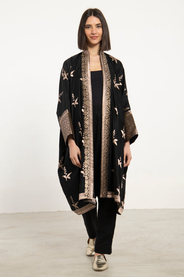 Khalida Silk Black Abaya