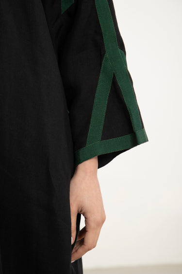 Moghrabiyeh Linen Black Abaya