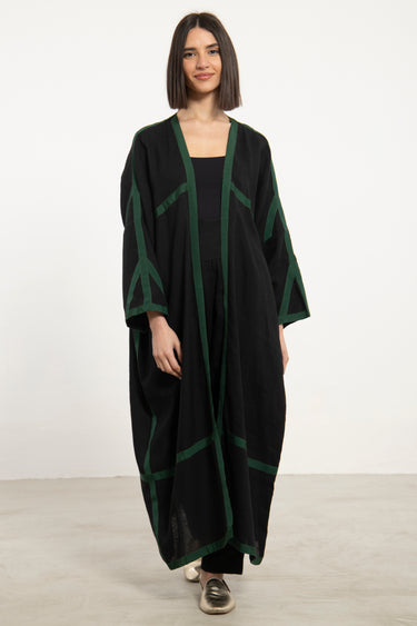 Moghrabiyeh Linen Black Abaya