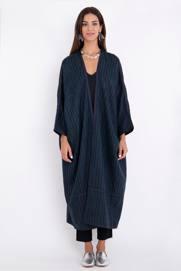 Moghrabieh Wool Blue Abaya