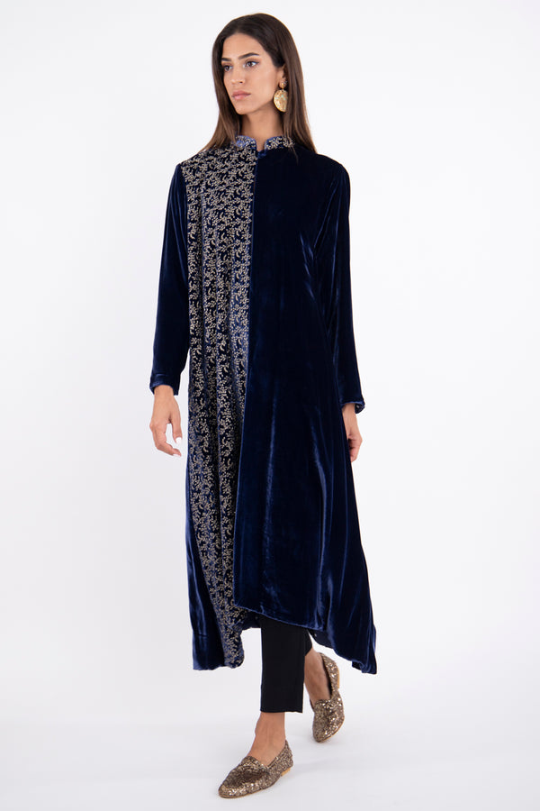 Dima Velvet Royal Blue Coat