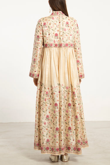 Aliaa Silk Embroidered Dress