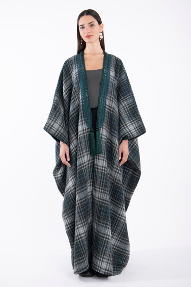Wool & Cashmere Checks Abaya