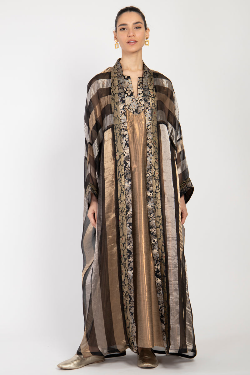 Khouloud Cotton Silk Metallic Two-Piece Set