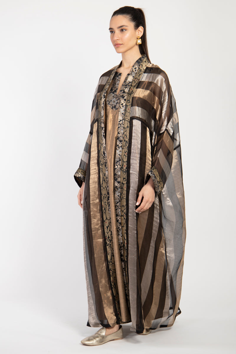 Khouloud Cotton Silk Metallic Two-Piece Set